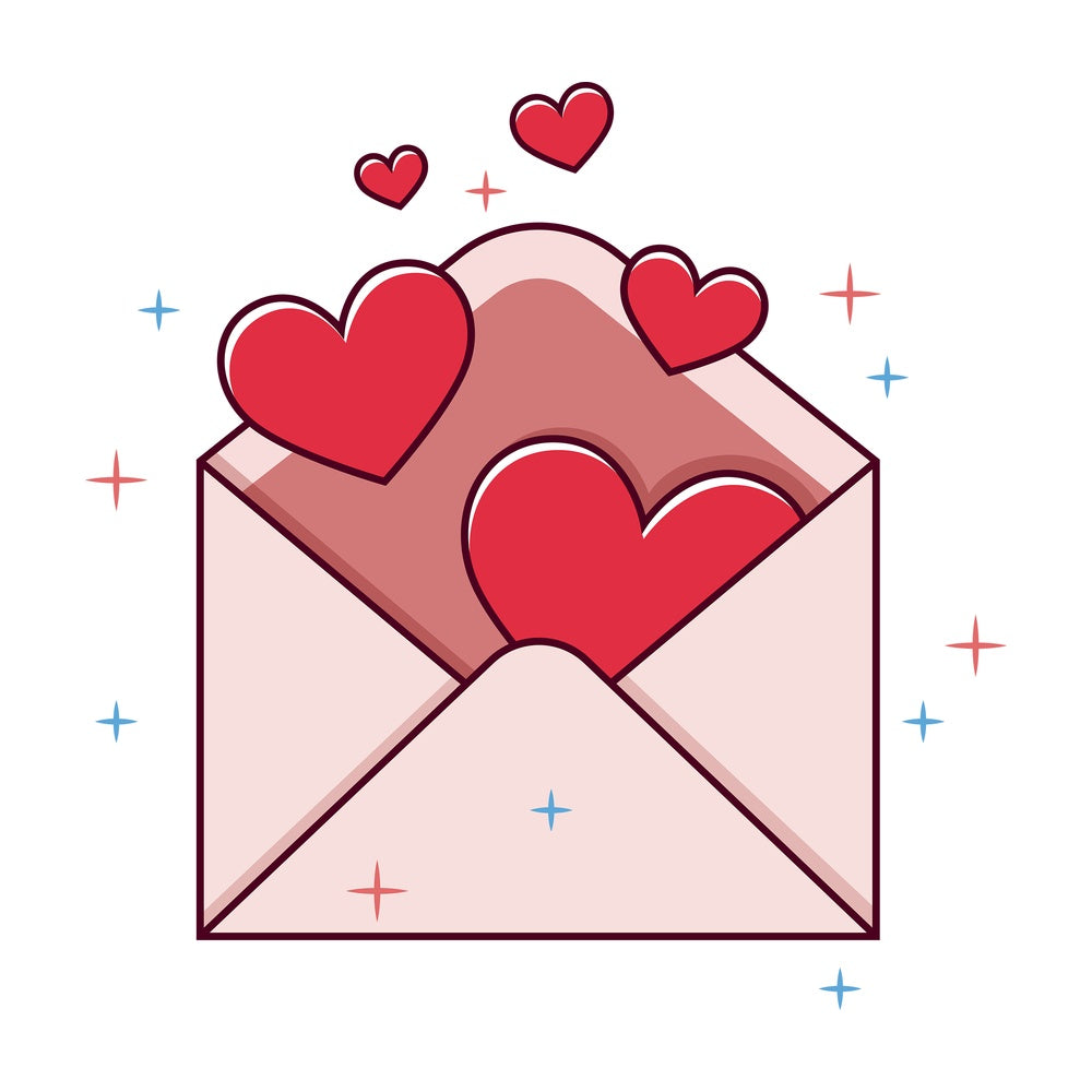 Valentine's day envelope. PNG - JPG and vector EPS file formats (infinitely scalable). Image isolated on transparent background.