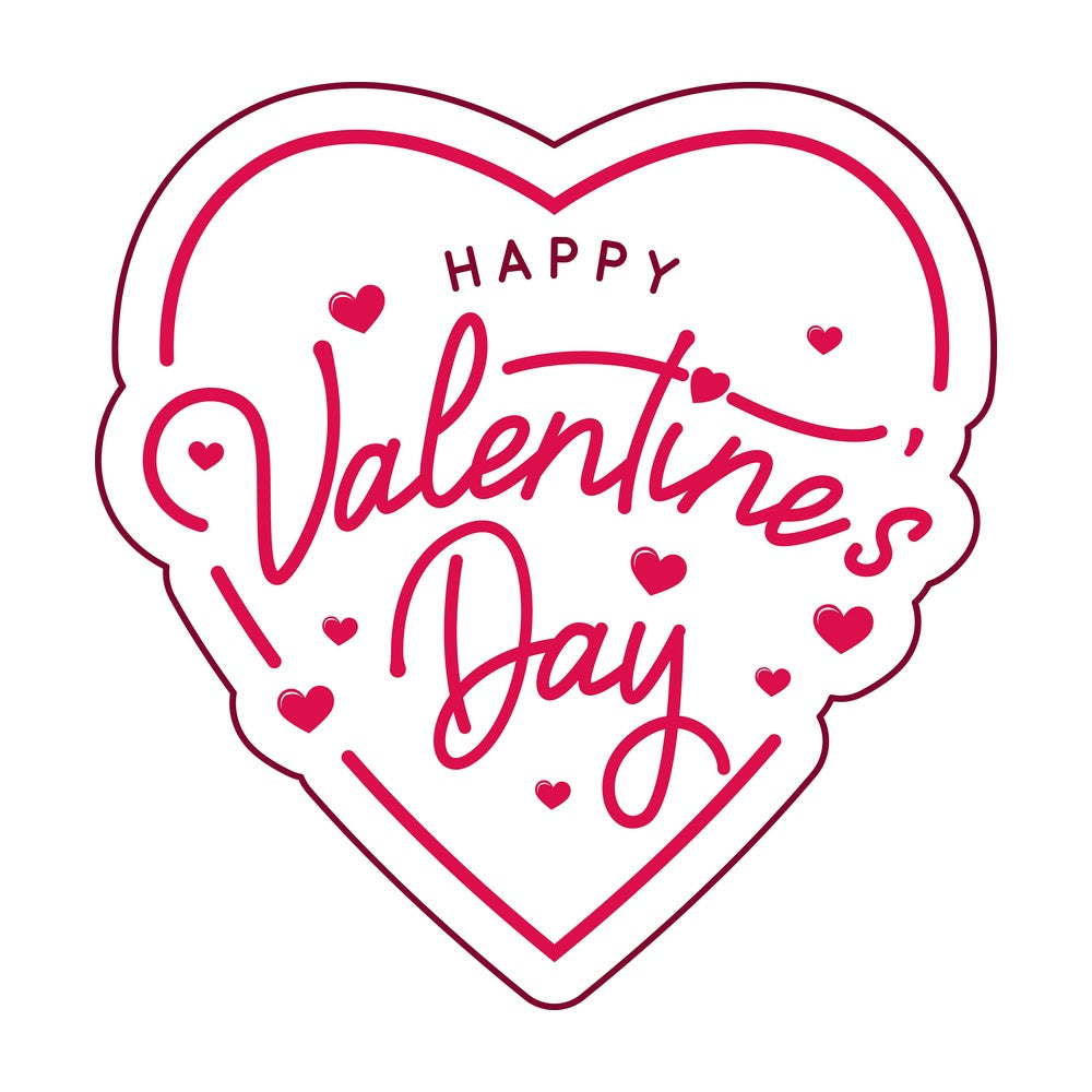 Happy valentine's day badge. PNG - JPG and vector EPS file formats (infinitely scalable). Image isolated on transparent background.