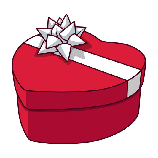 Heart shape gift box. PNG - JPG and vector EPS file formats (infinitely scalable). Image isolated on transparent background.