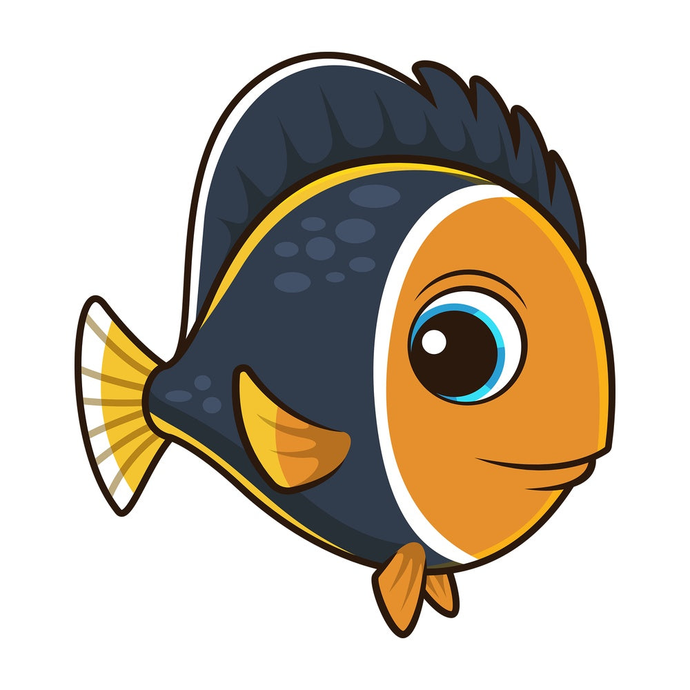 Cute tropical fish. PNG - JPG and vector EPS (infinitely scalable).