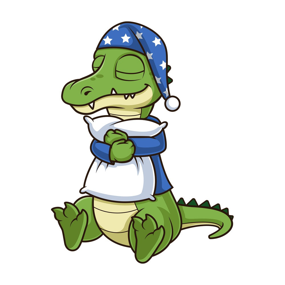 Alligator sleeping. PNG - JPG and vector EPS (infinitely scalable).