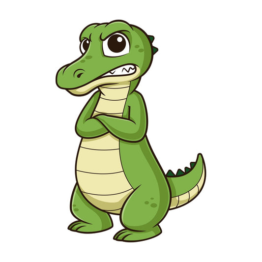 Angry alligator. PNG - JPG and vector EPS (infinitely scalable).