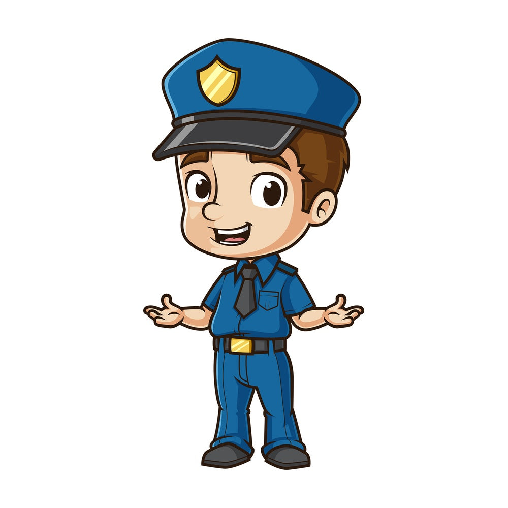 Friendly policeman. PNG - JPG and vector EPS (infinitely scalable).