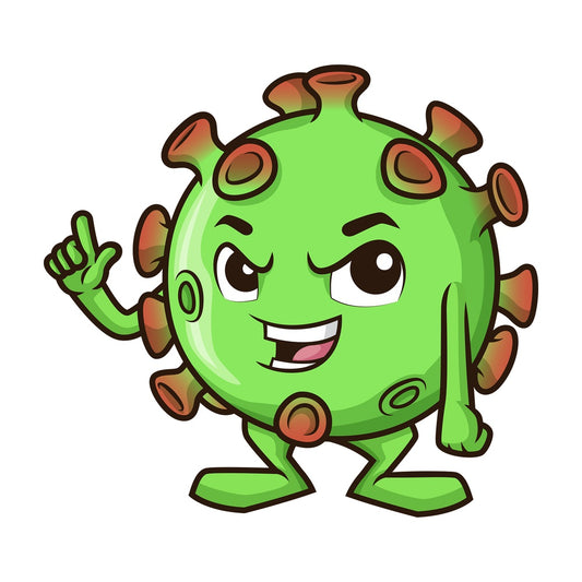 Mad coronavirus. PNG - JPG and vector EPS (infinitely scalable).