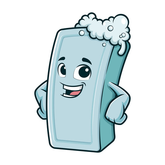 Happy soap bar. PNG - JPG and vector EPS (infinitely scalable).