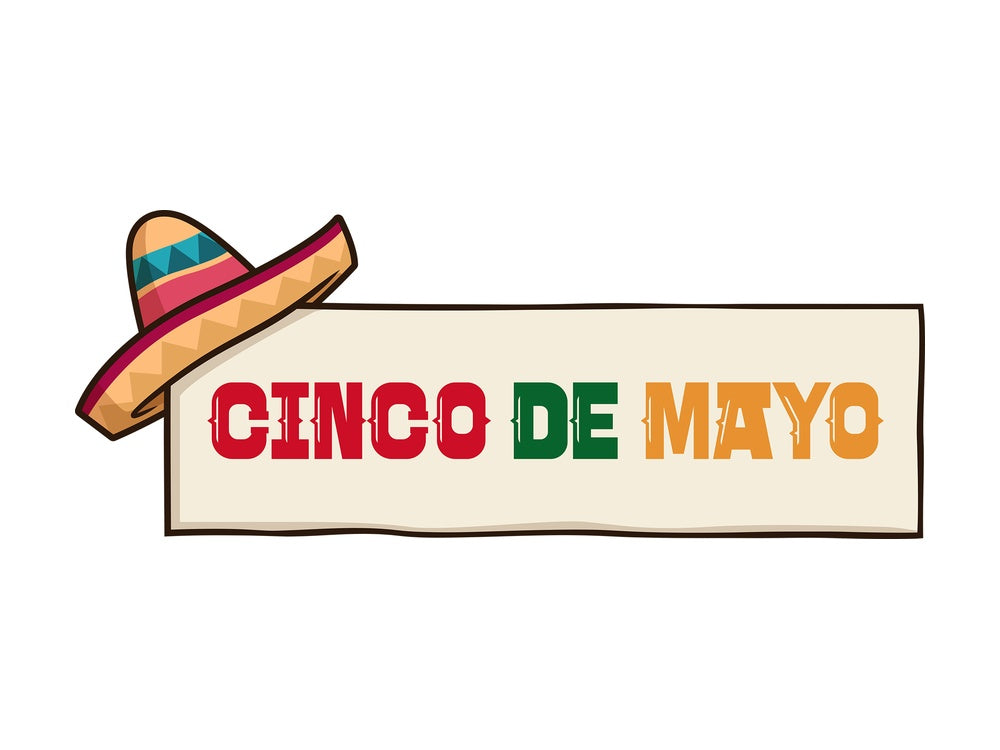 Cinco de mayo lettering. PNG - JPG and vector EPS file formats (infinitely scalable). Image isolated on transparent background.