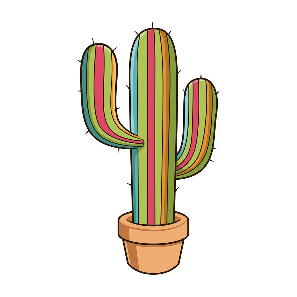 Cinco de mayo cactus. PNG - JPG and vector EPS file formats (infinitely scalable). Image isolated on transparent background.