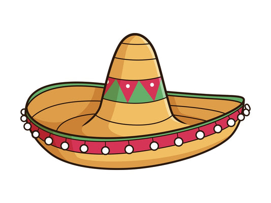 Mexican sombrero. PNG - JPG and vector EPS file formats (infinitely scalable). Image isolated on transparent background.