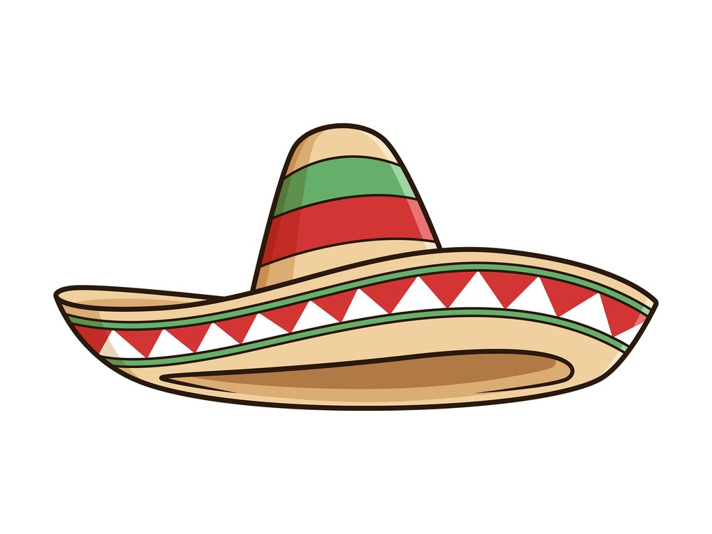 Sombrero hat. PNG - JPG and vector EPS file formats (infinitely scalable). Image isolated on transparent background.