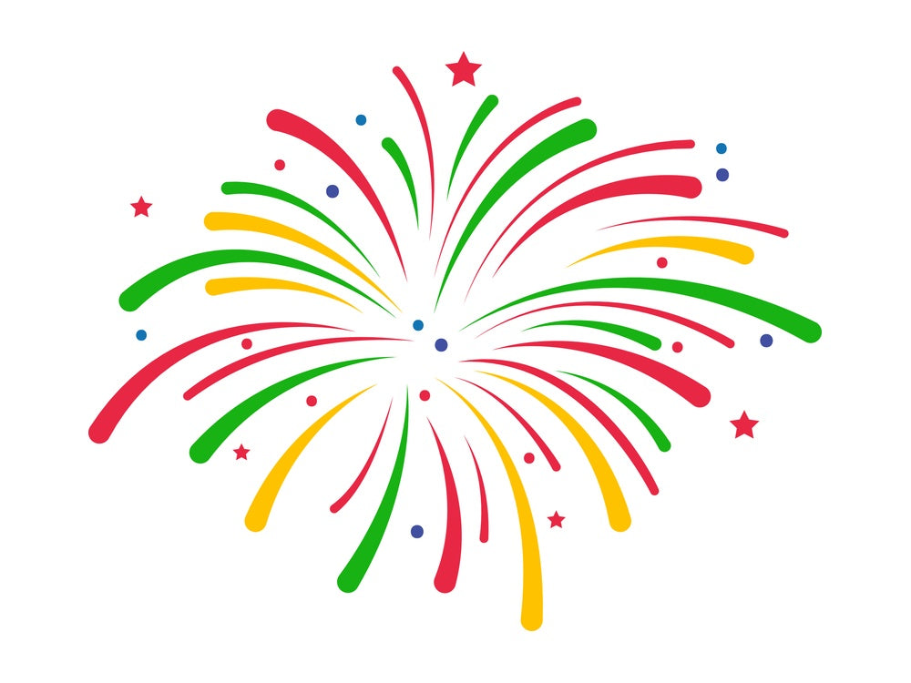 Cinco de mayo fireworks. PNG - JPG and vector EPS file formats (infinitely scalable). Image isolated on transparent background.