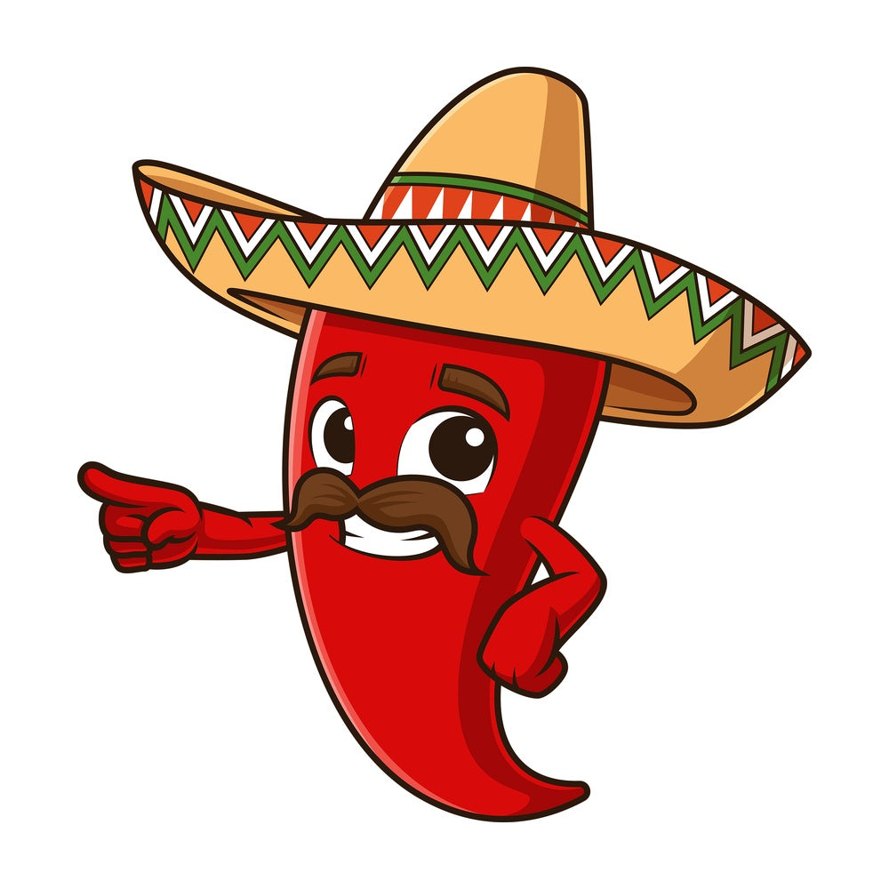 Mexican red pepper presenting. PNG - JPG and vector EPS file formats (infinitely scalable). Image isolated on transparent background.