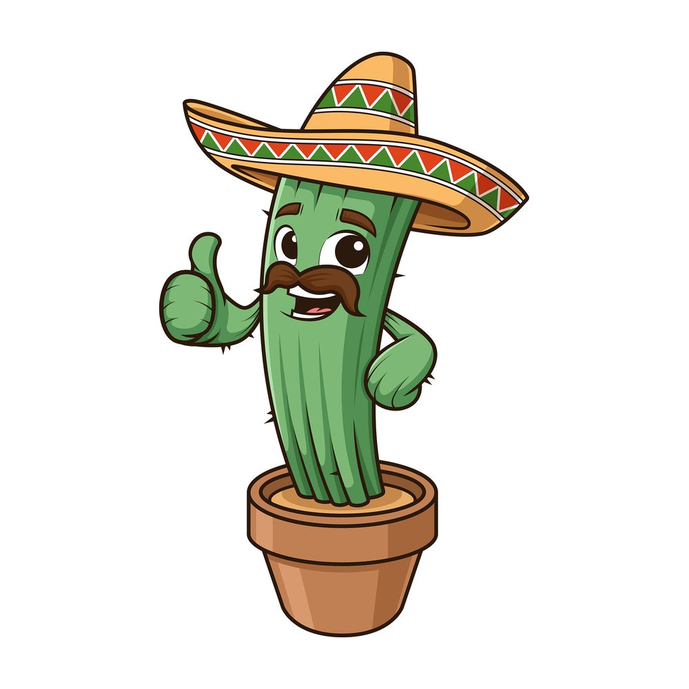 Mexican cactus thumbs up. PNG - JPG and vector EPS (infinitely scalable).