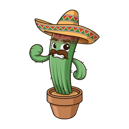 Angry mexican cactus. PNG - JPG and vector EPS (infinitely scalable).