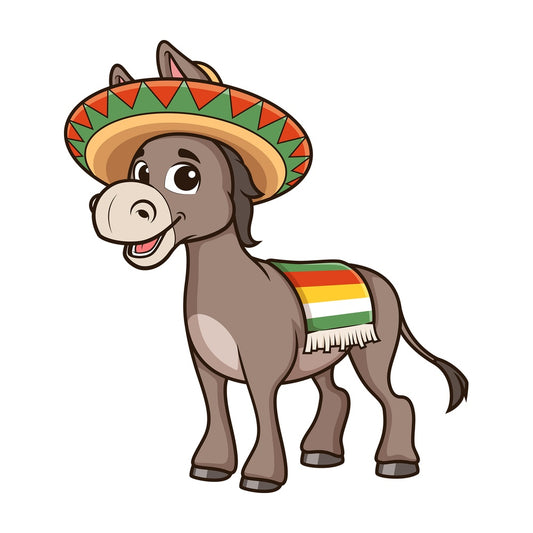 Mexican donkey. PNG - JPG and vector EPS (infinitely scalable).