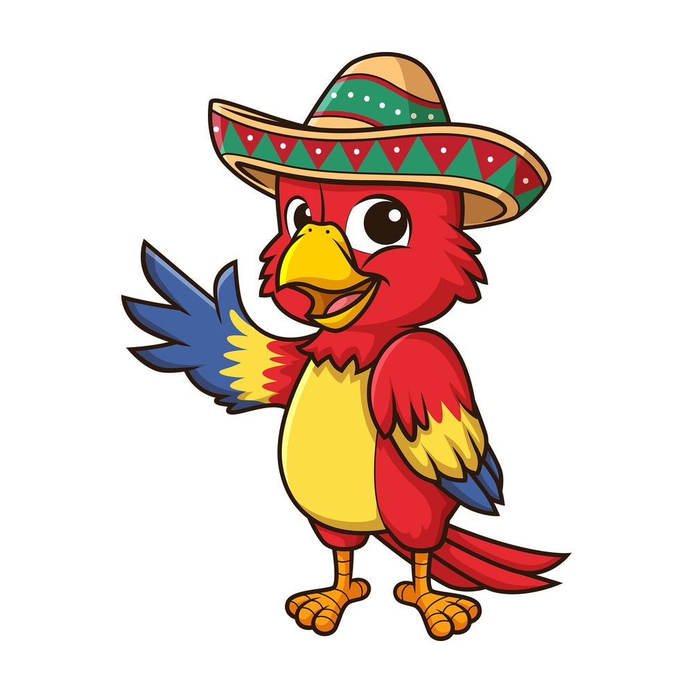 Mexican parrot. PNG - JPG and vector EPS (infinitely scalable).