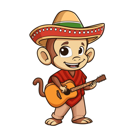 Mexican monkey. PNG - JPG and vector EPS (infinitely scalable).