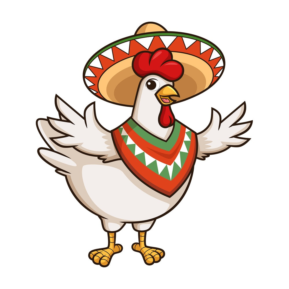 Mexican chicken. PNG - JPG and vector EPS (infinitely scalable).