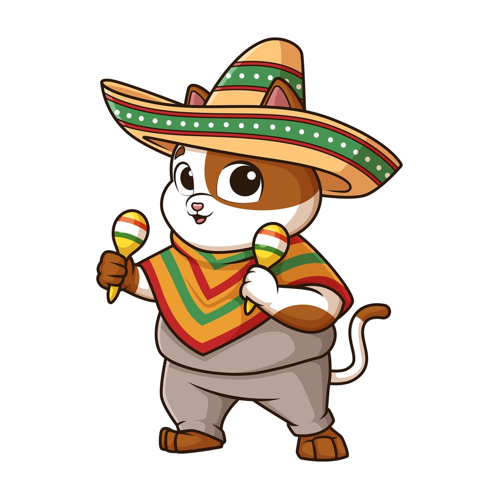 Mexican cat. PNG - JPG and vector EPS (infinitely scalable).