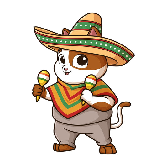 Mexican cat. PNG - JPG and vector EPS (infinitely scalable).