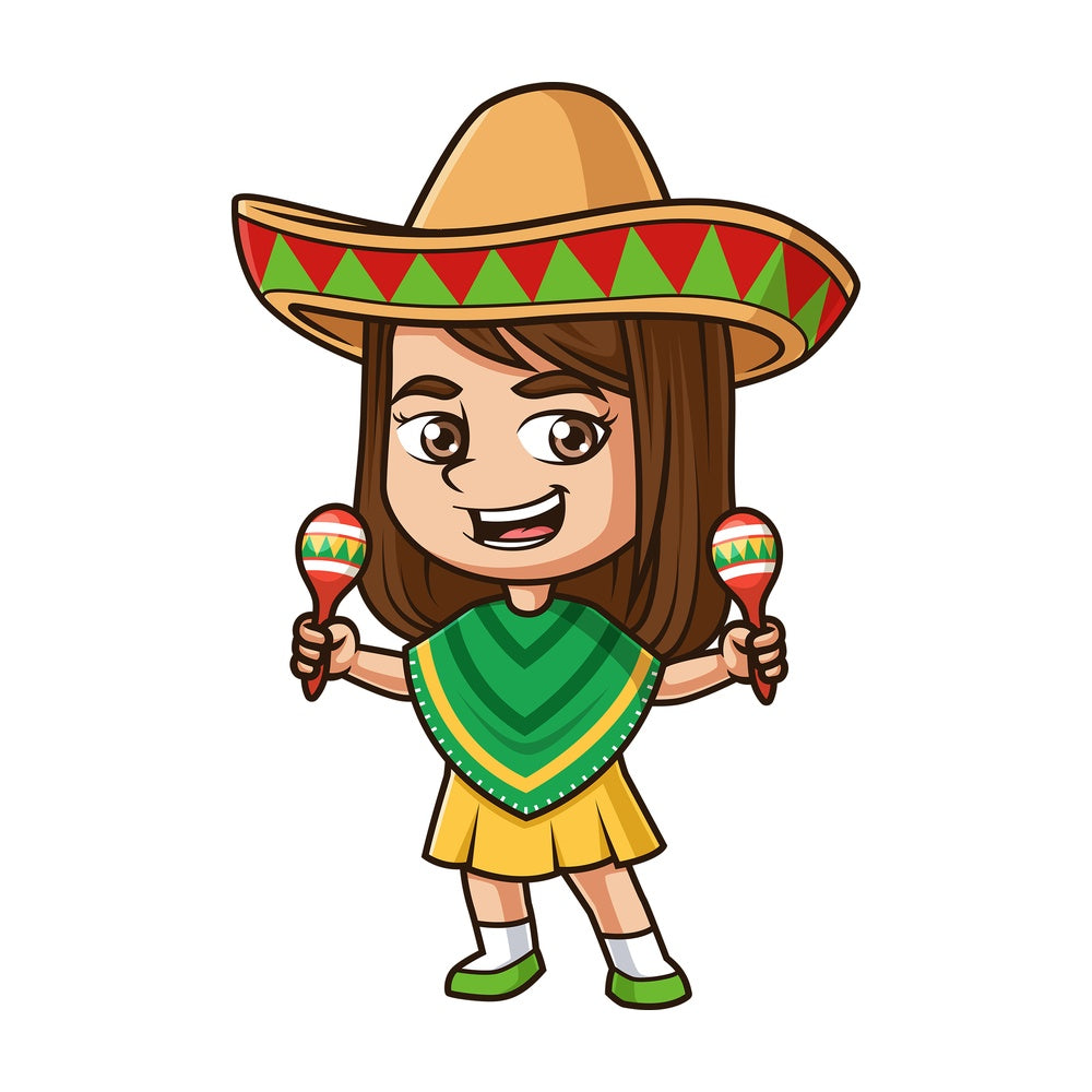 Mexican girl. PNG - JPG and vector EPS (infinitely scalable).