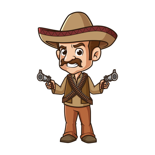 Mexican bandit. PNG - JPG and vector EPS (infinitely scalable).