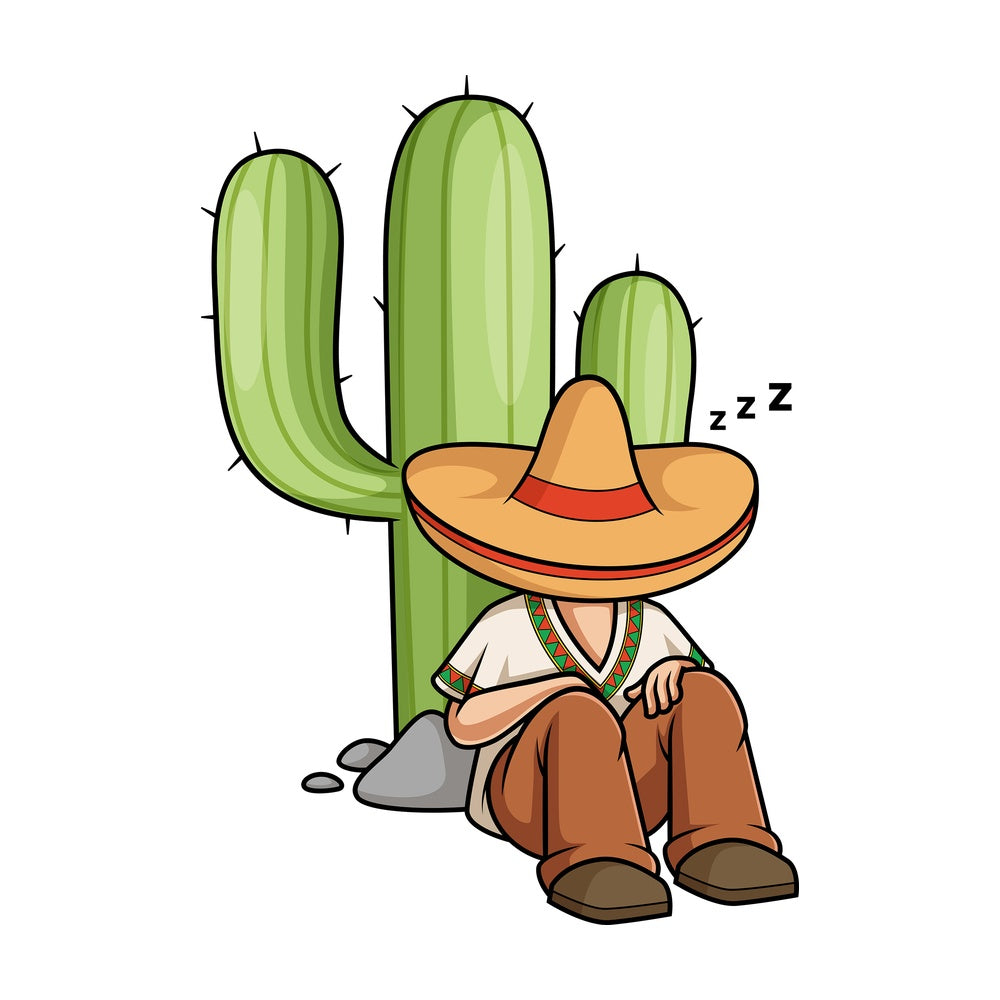 Sleeping mexican man. PNG - JPG and vector EPS (infinitely scalable).