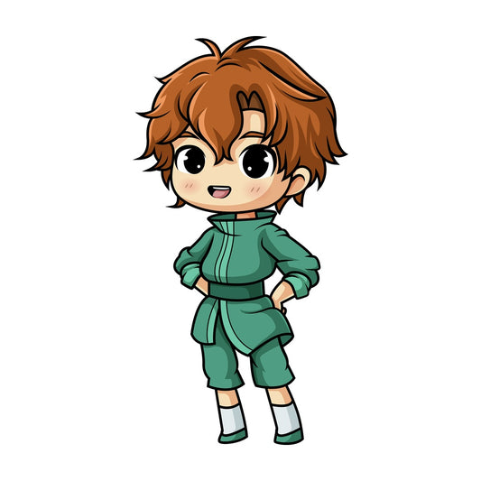 Kawaii boy. PNG - JPG and vector EPS file formats (infinitely scalable). Image isolated on transparent background.
