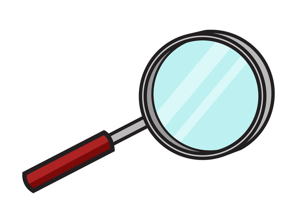 Simple magnifying glass. PNG - JPG and vector EPS file formats (infinitely scalable). Image isolated on transparent background.