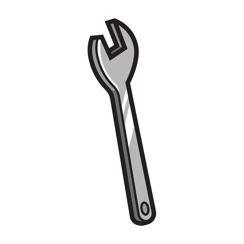 Simple french key tool. PNG - JPG and vector EPS file formats (infinitely scalable). Image isolated on transparent background.