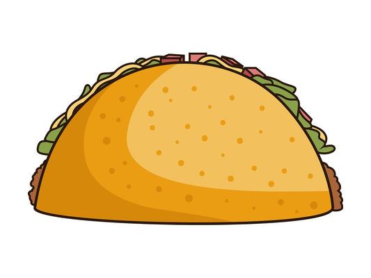 Taco side view. PNG - JPG and vector EPS file formats (infinitely scalable). Image isolated on transparent background.