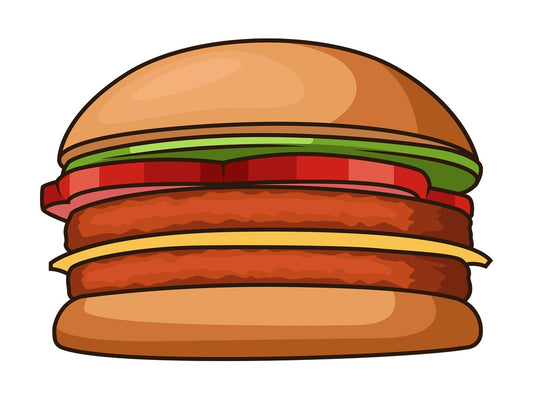 Simple hamburger. PNG - JPG and vector EPS file formats (infinitely scalable). Image isolated on transparent background.