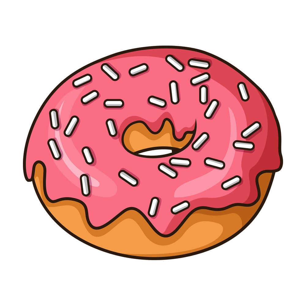 Simple donut. PNG - JPG and vector EPS file formats (infinitely scalable). Image isolated on transparent background.