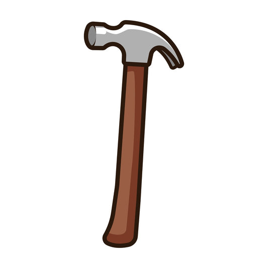 Simple hammer. PNG - JPG and vector EPS file formats (infinitely scalable). Image isolated on transparent background.