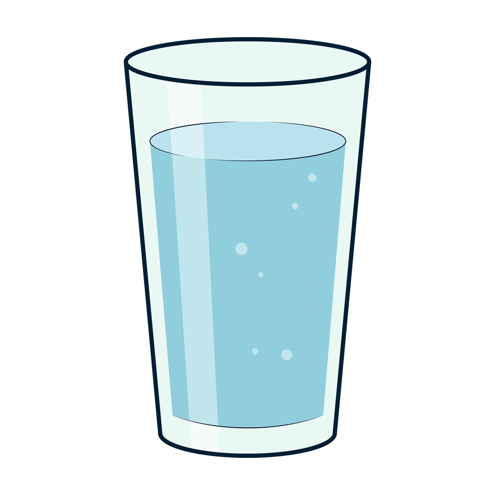 Glass of water. PNG - JPG and vector EPS file formats (infinitely scalable). Image isolated on transparent background.