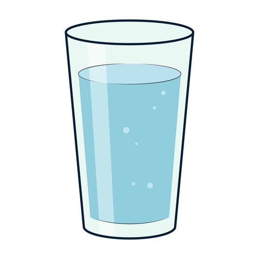 Glass of water. PNG - JPG and vector EPS file formats (infinitely scalable). Image isolated on transparent background.
