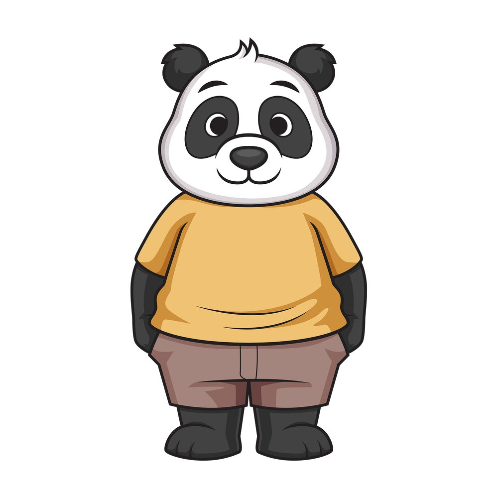 Cool baby panda. PNG - JPG and vector EPS file formats (infinitely scalable). Image isolated on transparent background.