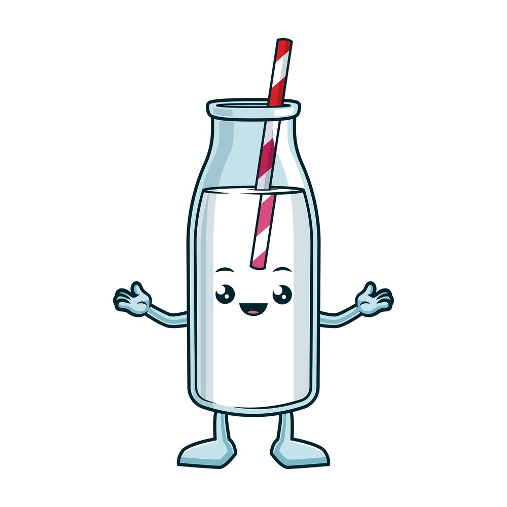 Welcoming milk bottle. PNG - JPG and vector EPS (infinitely scalable).