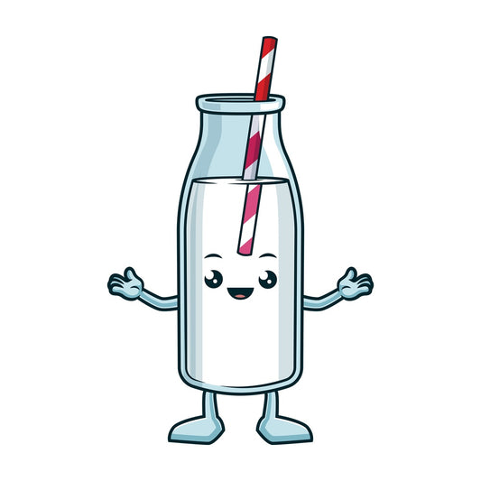 Welcoming milk bottle. PNG - JPG and vector EPS (infinitely scalable).