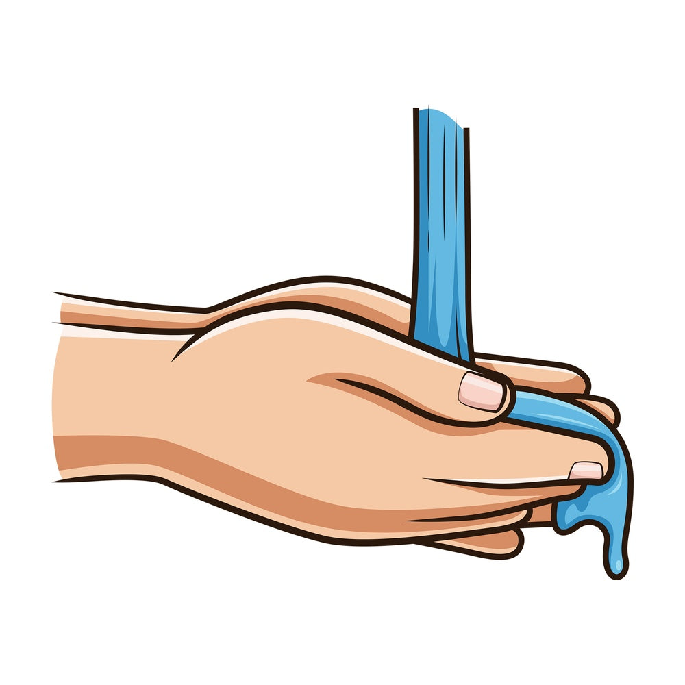 Wet hands under flowing water. PNG - JPG and vector EPS (infinitely scalable).