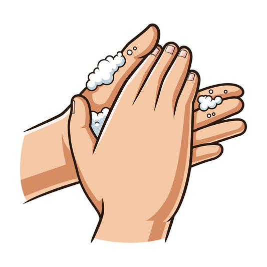 Handwashing palm to palm. PNG - JPG and vector EPS (infinitely scalable).