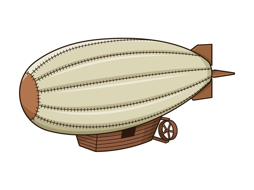 Vintage airship. PNG - JPG and vector EPS (infinitely scalable).