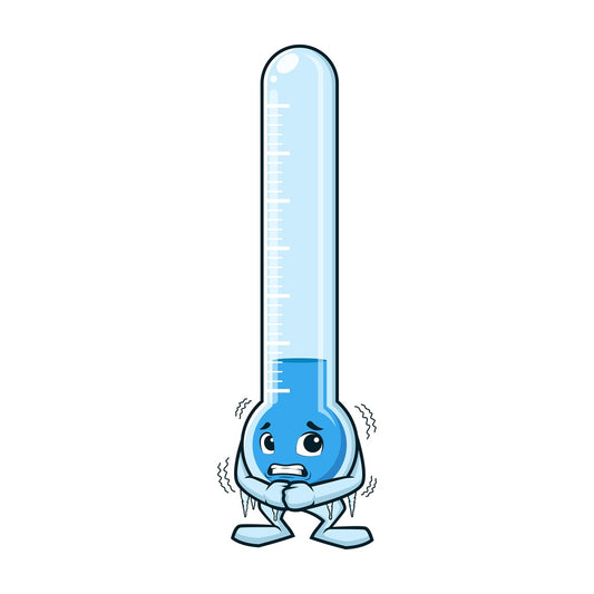 Cold thermometer low temperature. PNG - JPG and vector EPS (infinitely scalable).