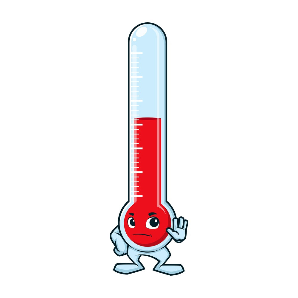 Thermometer stop gesture. PNG - JPG and vector EPS (infinitely scalable).