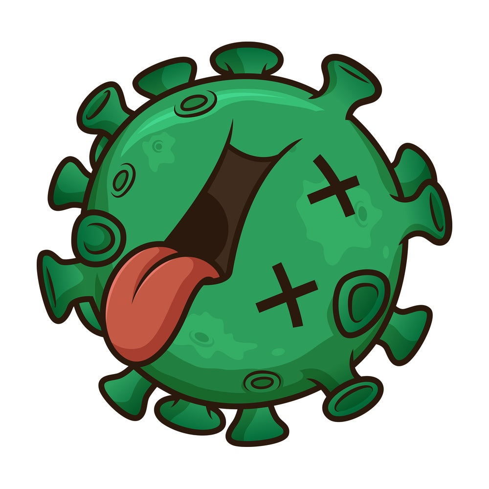 Dead coronavirus. PNG - JPG and vector EPS (infinitely scalable). Image isolated on transparent background.
