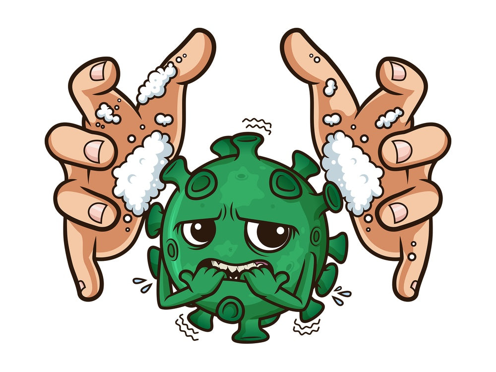 Washing hands coronavirus. PNG - JPG and vector EPS (infinitely scalable). Image isolated on transparent background.