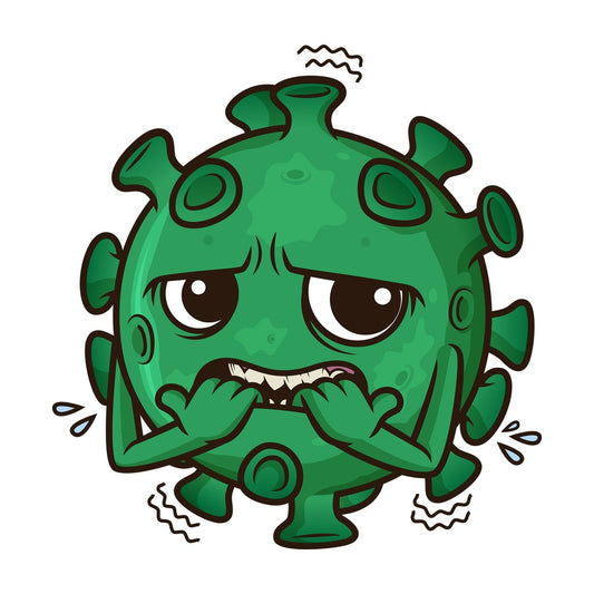 Scared coronavirus. PNG - JPG and vector EPS (infinitely scalable). Image isolated on transparent background.