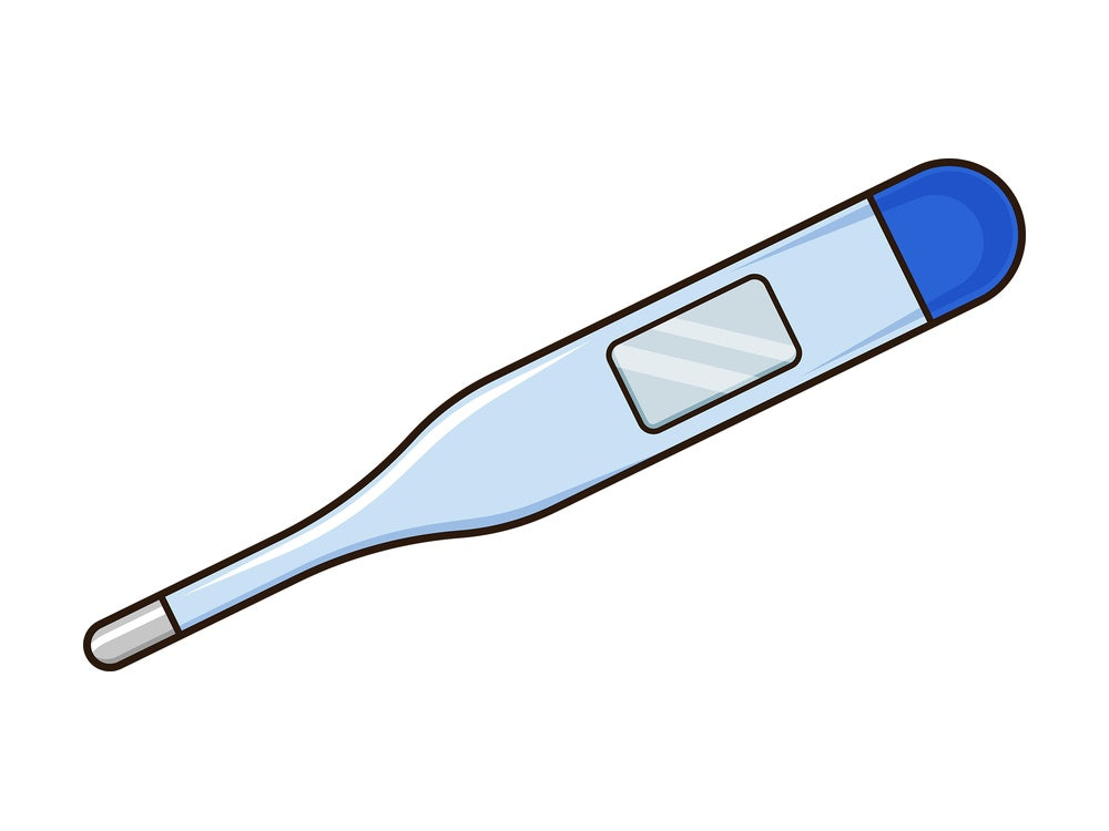 Simple digital thermometer. PNG - JPG and vector EPS file formats (infinitely scalable). Image isolated on transparent background.