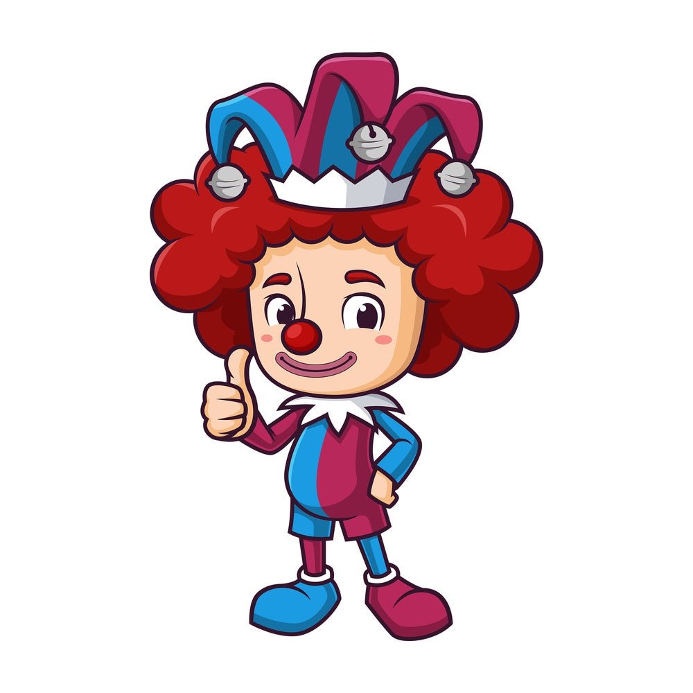 Jester thumbs up. PNG - JPG and vector EPS (infinitely scalable).