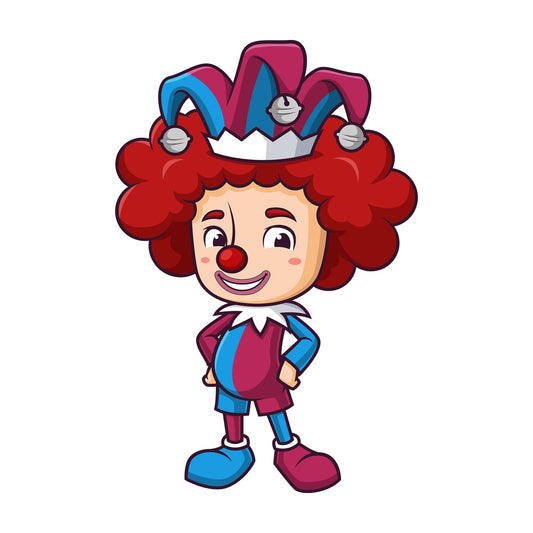 Adorable jester. PNG - JPG and vector EPS (infinitely scalable).