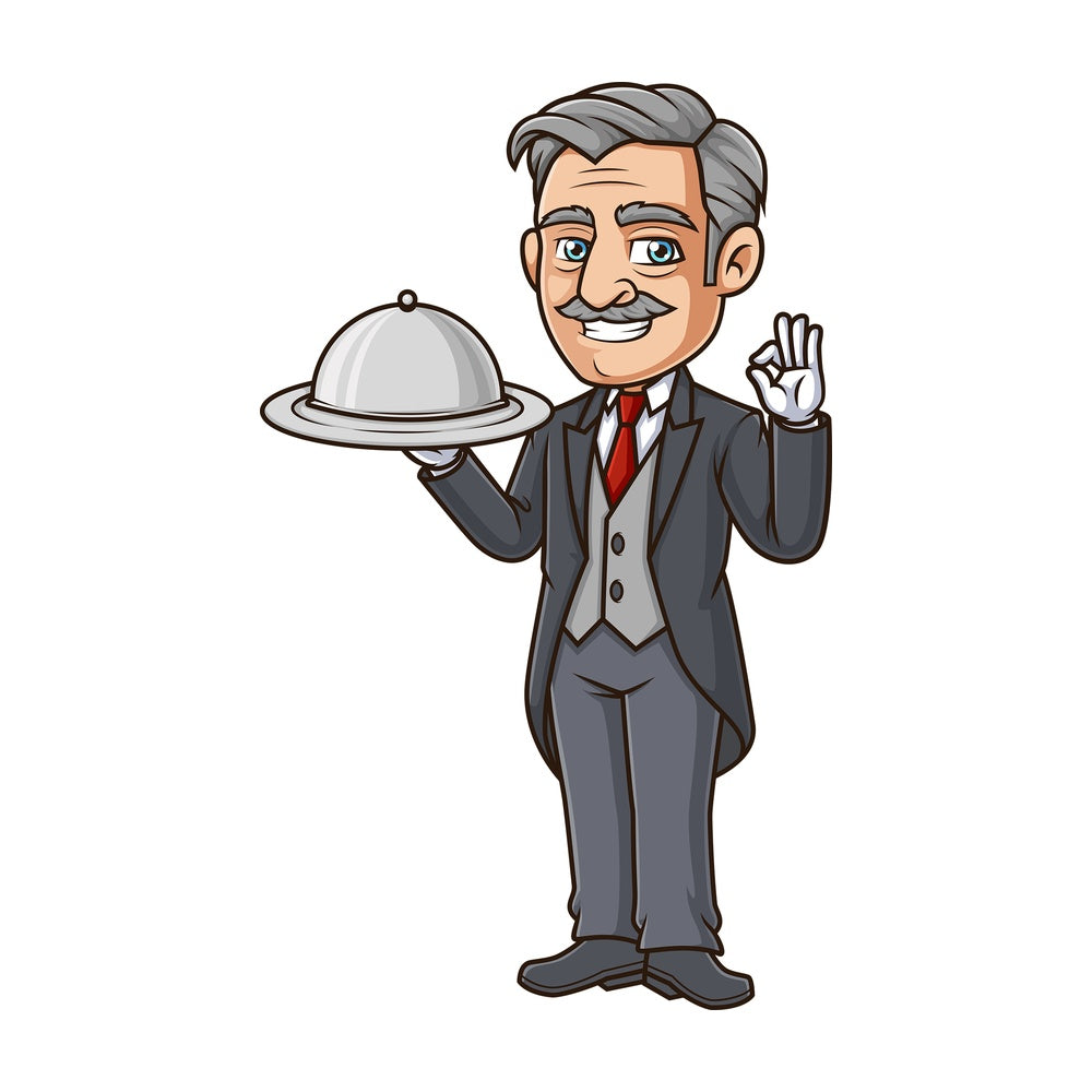 Butler a-ok. PNG - JPG and vector EPS (infinitely scalable).